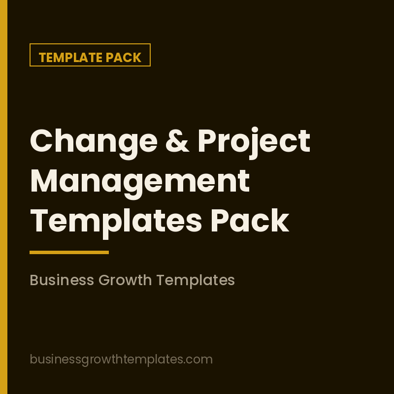 BGT Change & Project Management Templates Pack
