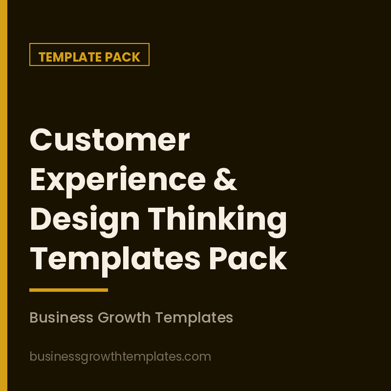 BGT Customer Experience & Design Thinking Templates Pack