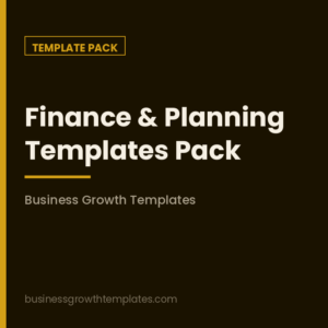 BGT Finance & Planning Templates Pack