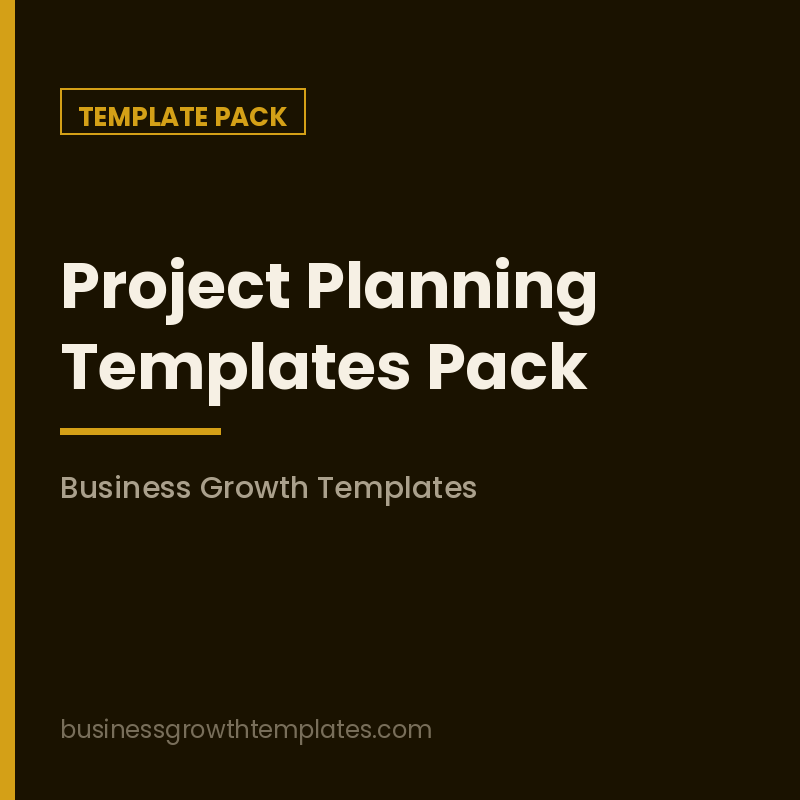 BGT Project Planning Templates Pack