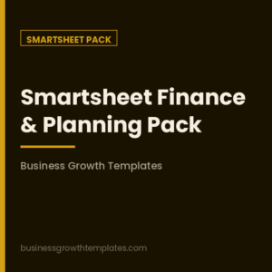 BGT Smartsheet Finance & Planning Pack