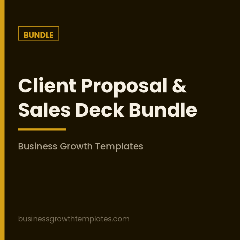 Client Proposal & Sales Deck Bundle