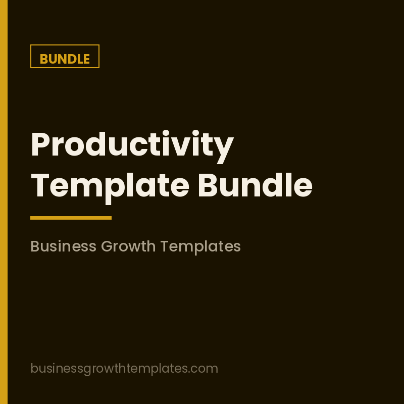 Productivity Template Bundle