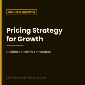 Pricing Strategy for Growth