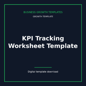 KPI Tracking Worksheet Template