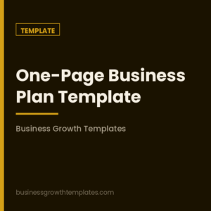 One-Page Business Plan Template